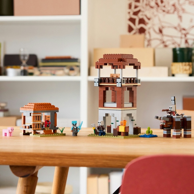 Конструктор LEGO Minecraft Аванпост разбойников и опустошитель (21278) Крепление блок
