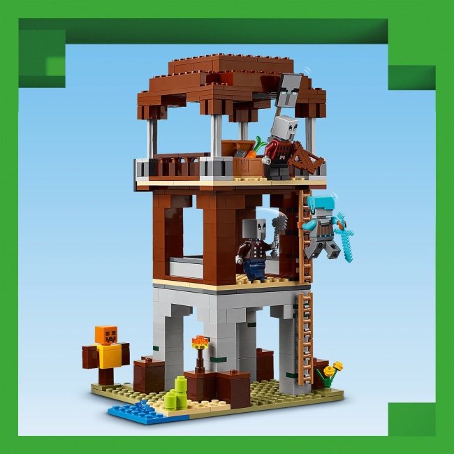 Фото Конструктор LEGO Minecraft Аванпост разбойников и опустошитель (21278)