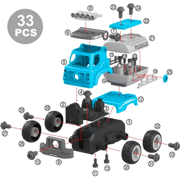 Конструктор Diy Spatial Creativity Цистерна LM8053-DZ-1 (CJ-1379193) Тематика транспорт