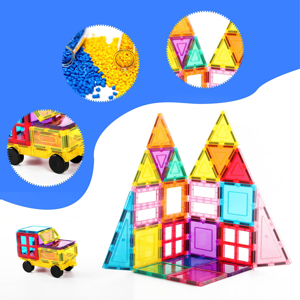 Конструктор PICASSO TILES THE BUILDING BLOCKS WITH CAR 61 деталь (817338028244) Кріплення магнит