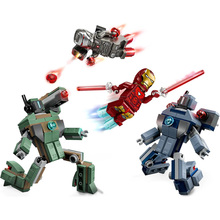 Конструктор LEGO Marvel Залізна людина та Бойова Машина проти Хаммер Дронов (76320)