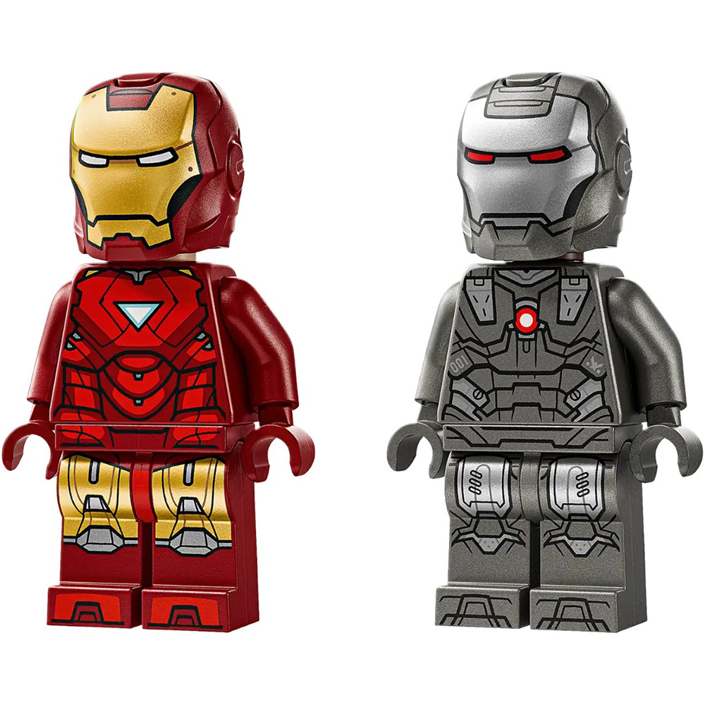 Зовнішній вигляд Конструктор LEGO Marvel Залізна людина та Бойова Машина проти Хаммер Дронов (76320)