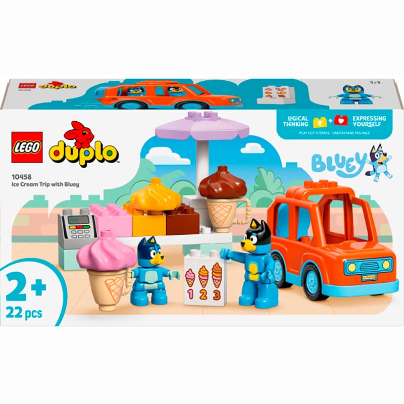 Фото Конструктор LEGO DUPLO Bluey Путешествие с мороженым из Блуи 22 эл (10458)