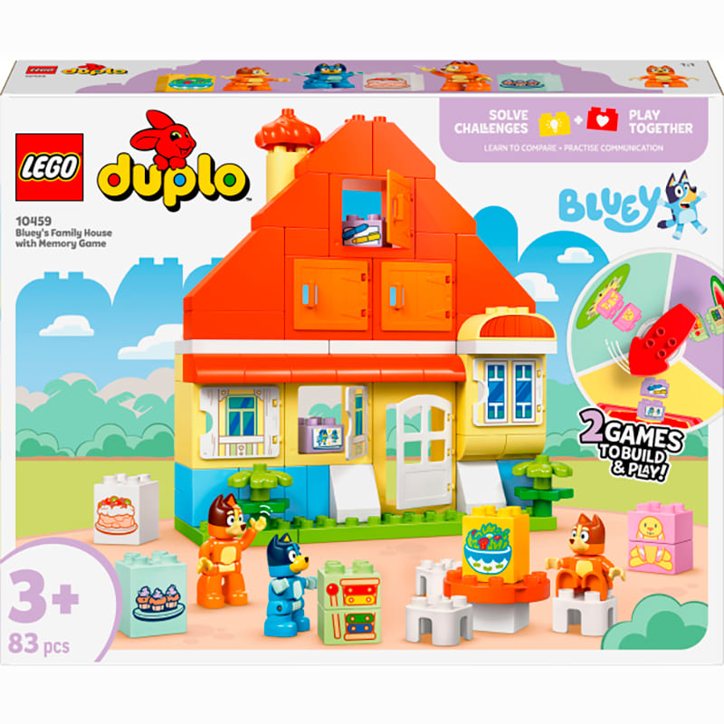 Фото Конструктор LEGO DUPLO Bluey Сімейний будинок Блуї з грою на запам'ятовування 83 ел (10459)