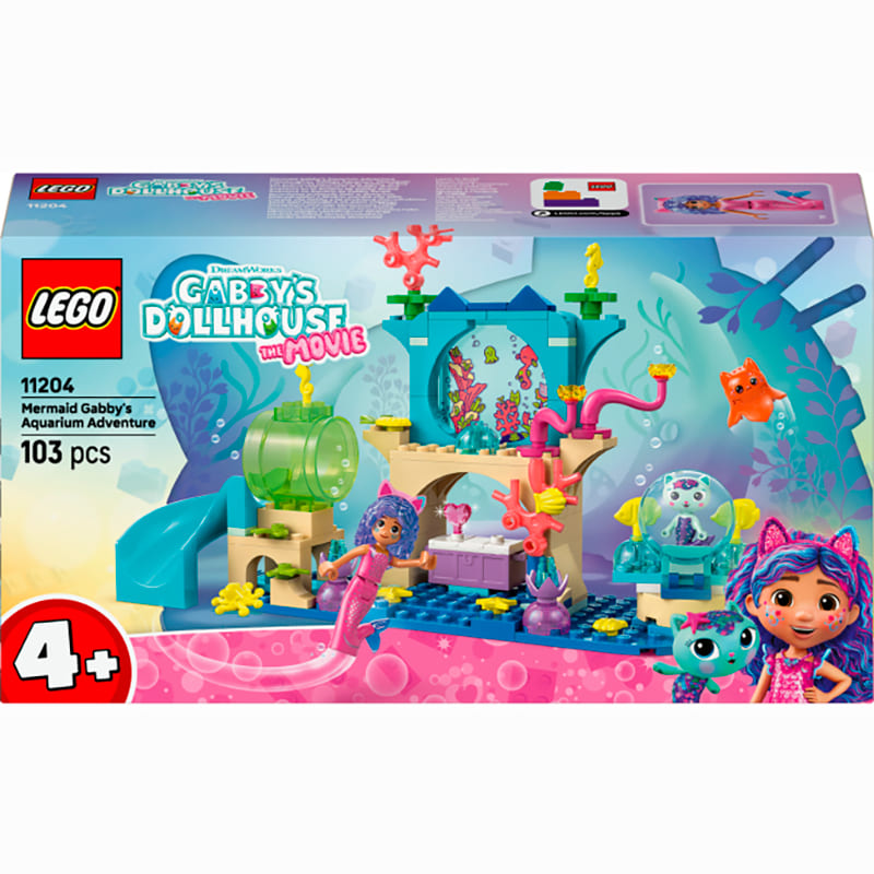 Фото Конструктор LEGO Gabby's Dollhouse Акваріумні пригоди русалочки Габбі 103 ел (11204)