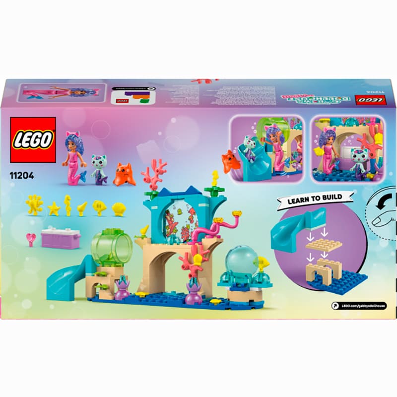 Зовнішній вигляд Конструктор LEGO Gabby's Dollhouse Акваріумні пригоди русалочки Габбі 103 ел (11204)