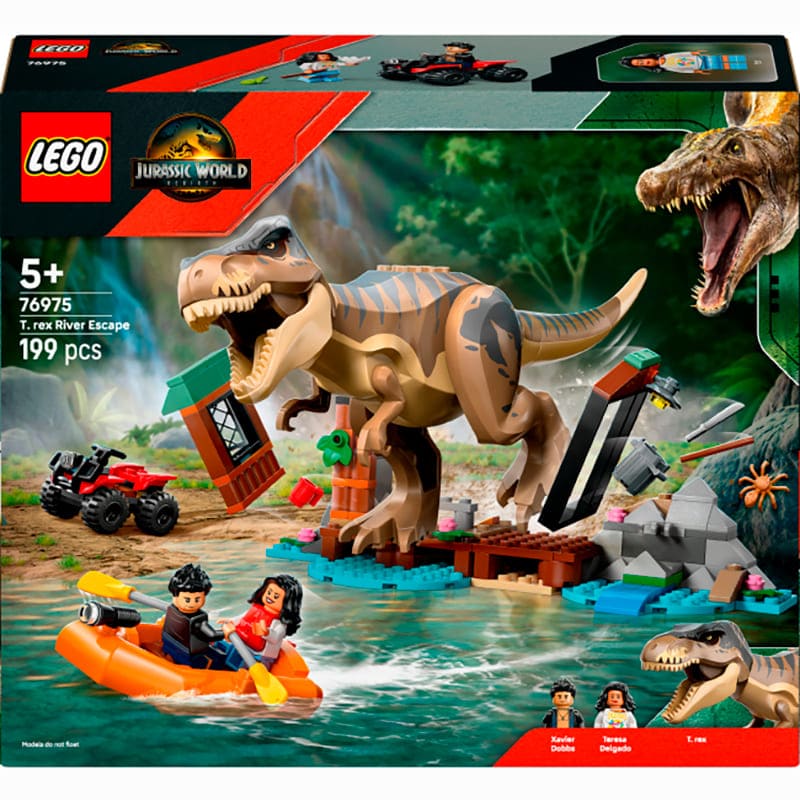 Фото Конструктор LEGO Jurassic World Втеча по річці від тиранозавра 199 ел (76975)