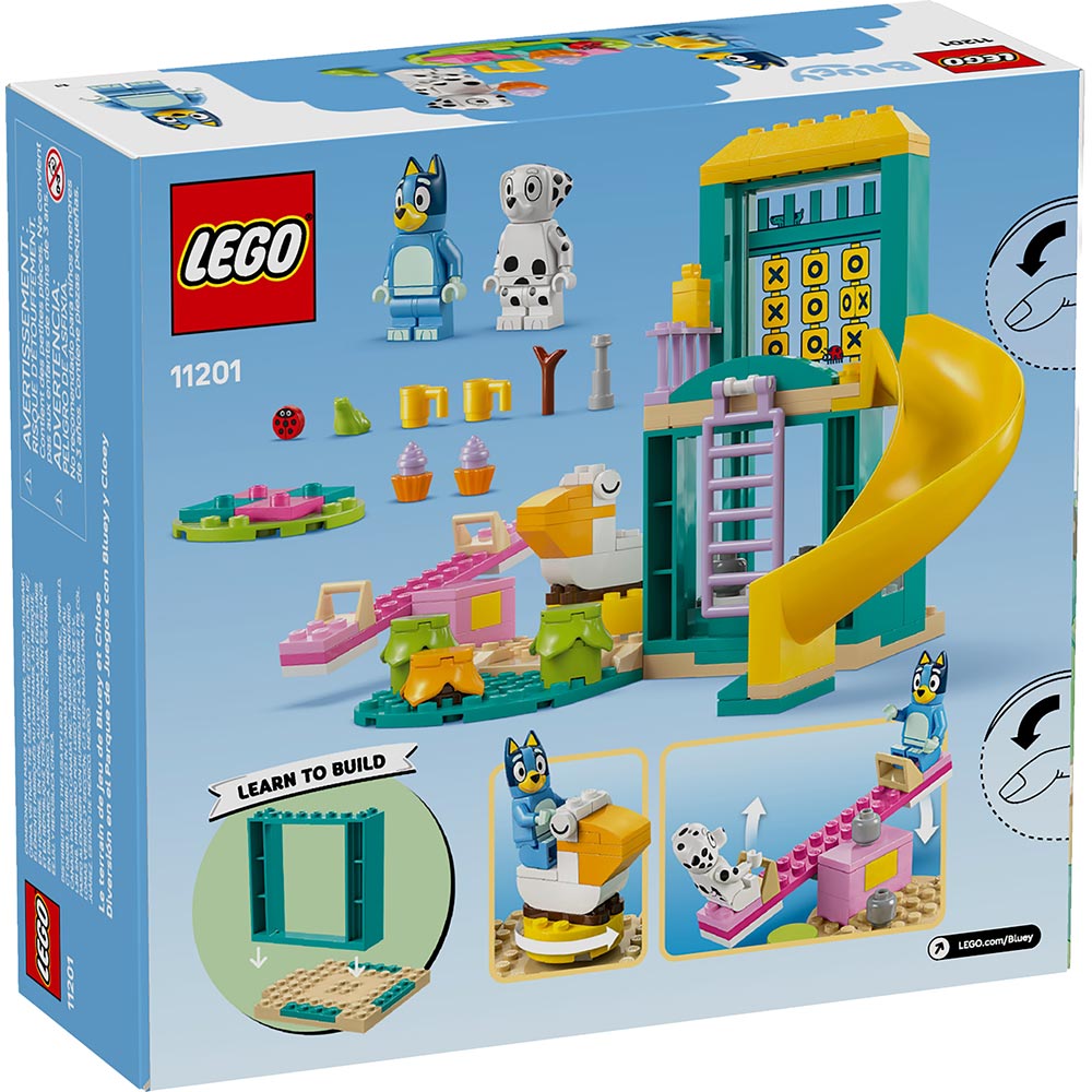 Зовнішній вигляд Конструктор LEGO Bluey Веселощі з Блуї та Хлоєю на ігровому майданчику (11201)