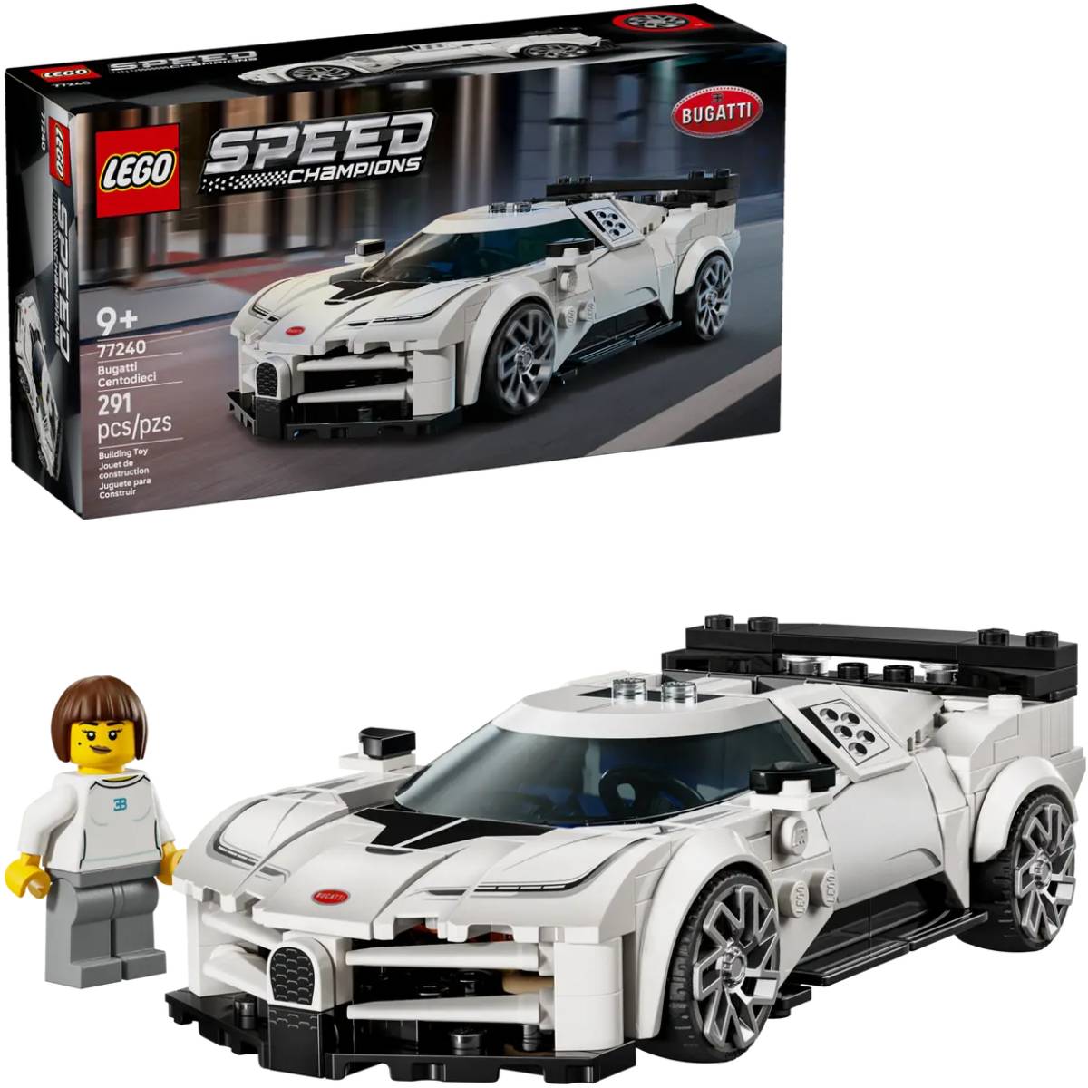 Конструктор LEGO Speed Champions Спортивний гіперкар Bugatti Centodieci 291 ел (77240) Тип унікальні деталі