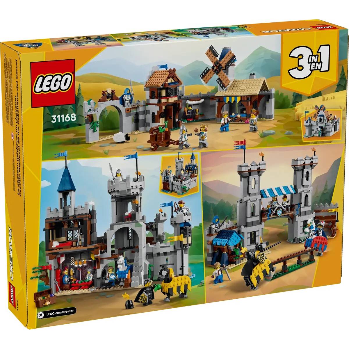 В інтернет магазині Конструктор LEGO Creator Середньовічний замок з лицарем на коні 1371 ел (31168)