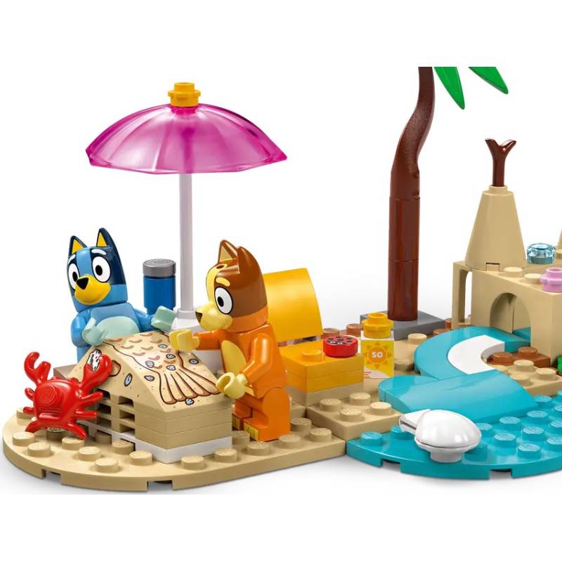 Конструктор LEGO Bluey Пляж та сімейна поїздка на автомобілі Блуї 133 ел (11202) Кріплення блок