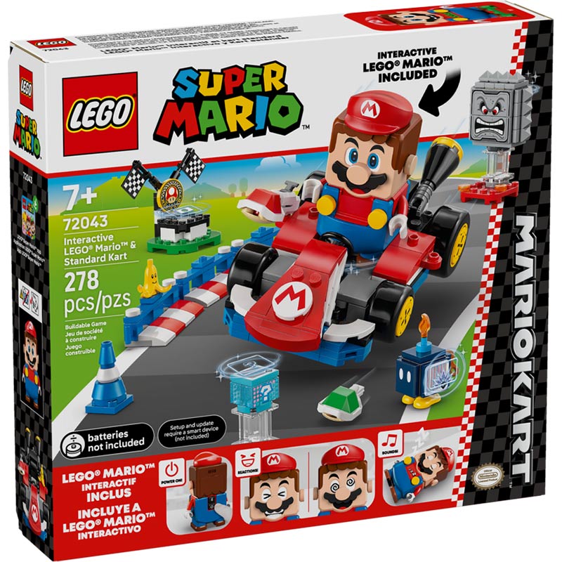 Конструктор LEGO Super Mario Mario Kart – Interactive Mario та Standard Kart 278 ел (72043)