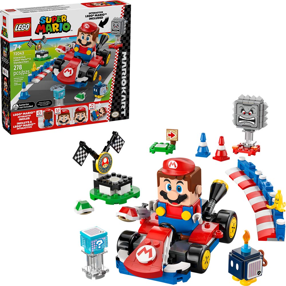 Конструктор LEGO Super Mario Mario Kart – Interactive Mario та Standard Kart 278 ел (72043) Тематика комп'ютерні ігри