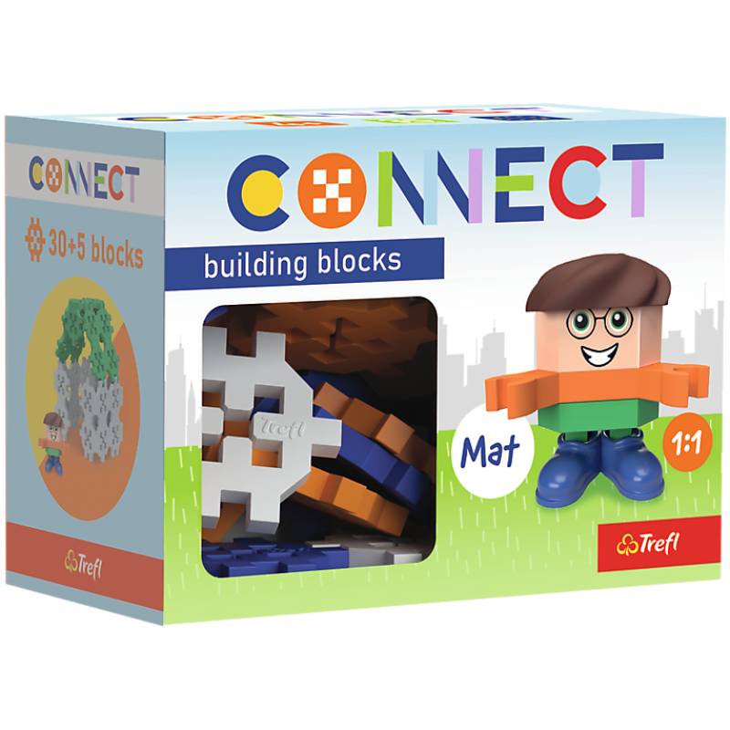 Конструктор TREFL Connect з ігровою фігуркою Mat 35 дет. (5900511620054) Кріплення блок