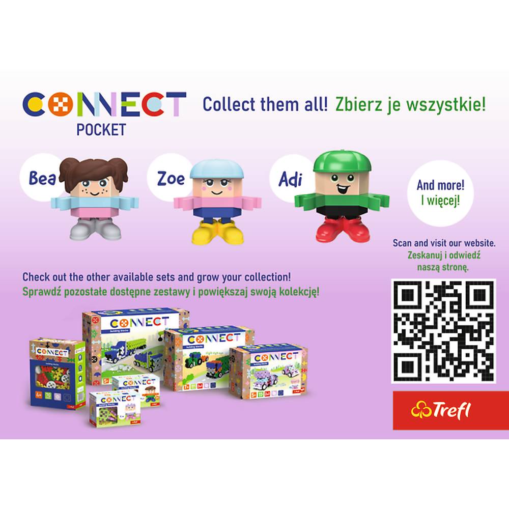 Зовнішній вигляд Конструктор TREFL Connect з ігровою фігуркою Kim 35 подітий. (5900511620030)