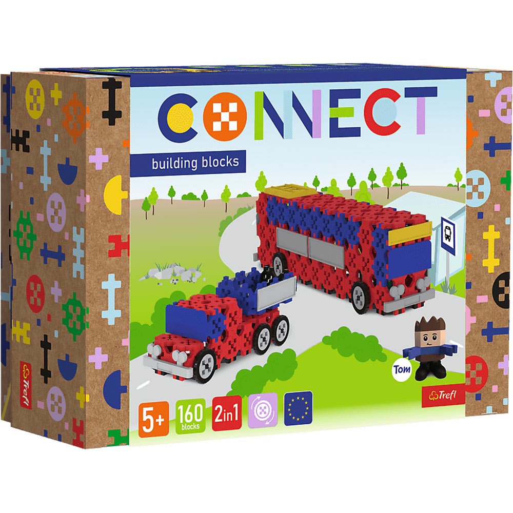 Конструктор TREFL Connect 2в1 160 деталей (5900511619737) Вік 5 років