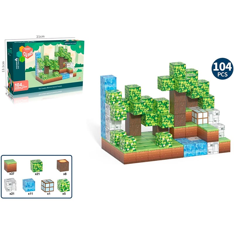Конструктор MY WORLD Магнитные блоки 2 см 104 эл (CJ-4832565) Тип классический