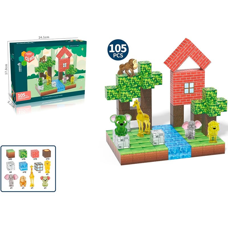Конструктор MY WORLD Магнитные блоки 2.3 см 105 эл (CJ-4515483) Тип классический