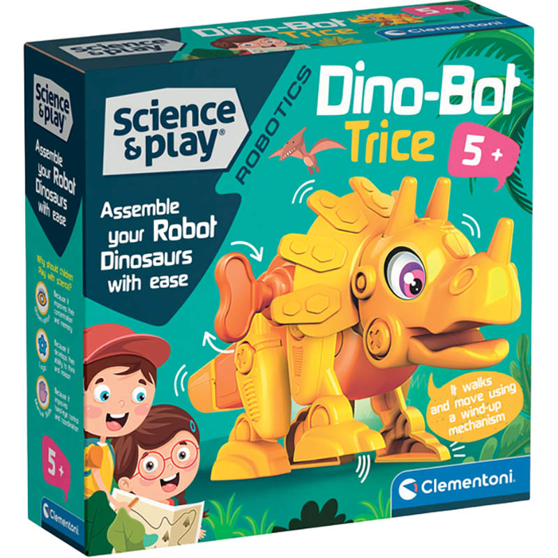 Конструктор-робот CLEMENTONI Dino Bot Triceratops Science Play (75074) Тематика животные