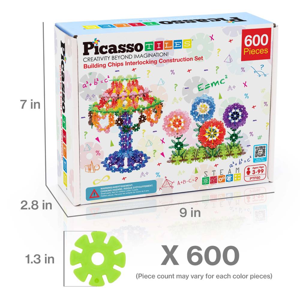 Фото Конструктор PICASSO 22693 TILES 3D CONSTRUCTION BUILDING SET 600 дет. (PTF60)