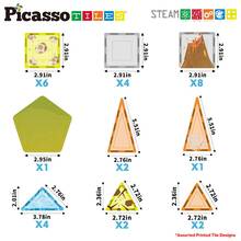 Конструктор PICASSO 28848 TILES DINOSAUR SET 38 деталей (PTQ13)