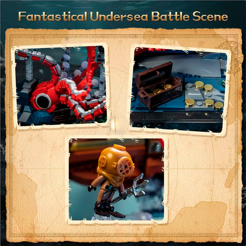 Зовнішній вигляд Конструктор PANTASY Steampunk Наутілус 2552 деталі (85029)