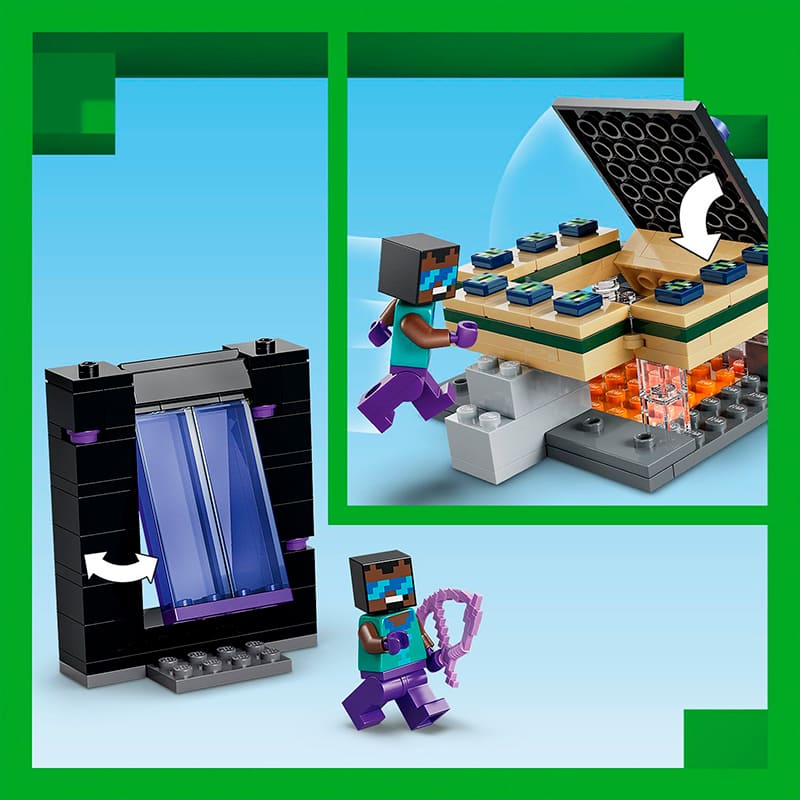 Огляд Конструктор LEGO Minecraft Подорож у Нижній світ та Портал у Край 192 деталі (21584)