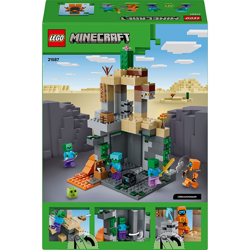 Конструктор LEGO Minecraft Подземелье зомби 284 детали (21587) Крепление блок