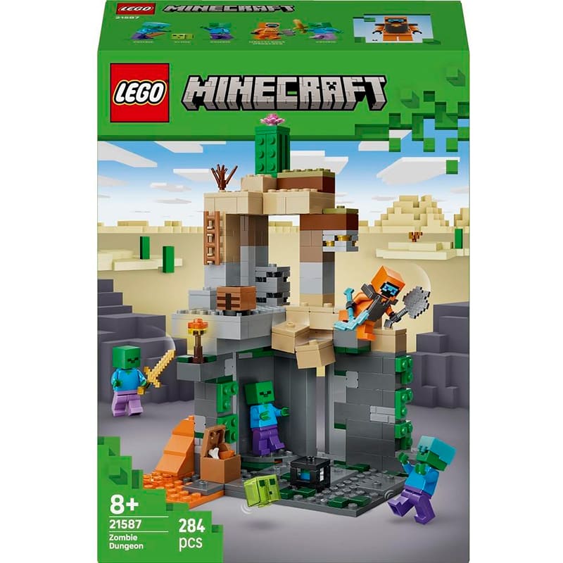 Конструктор LEGO Minecraft Подземелье зомби 284 детали (21587)