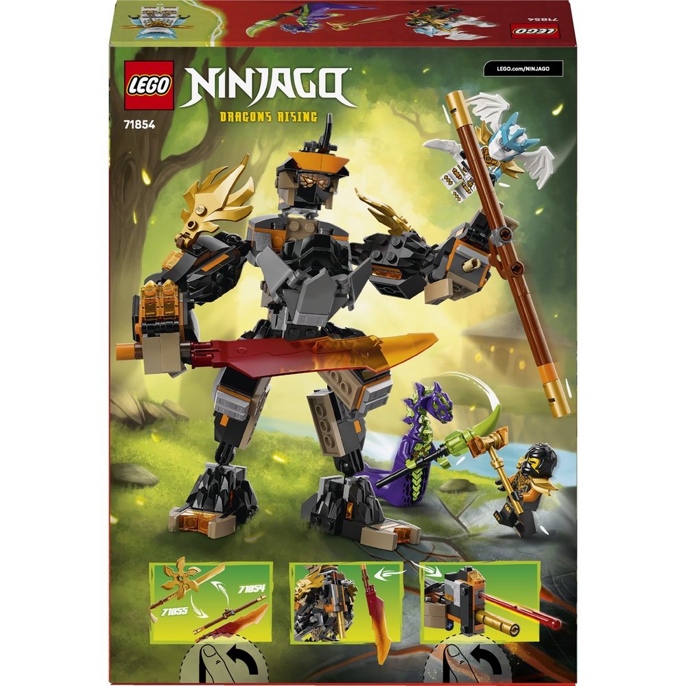 В Украине Конструктор LEGO Ninjago Робот Коула и Дракон Зейн 364 детали (71854)