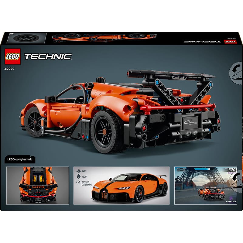 Конструктор LEGO Technic Гіперкар Bugatti Chiron Pur Sport 771 деталь (42222) Тематика транспорт
