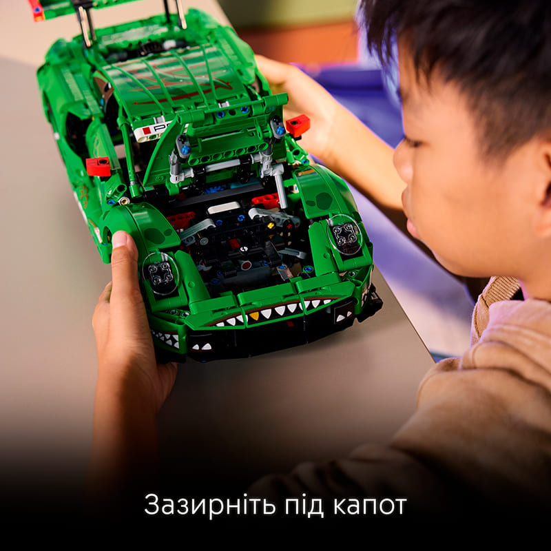Зовнішній вигляд Конструктор LEGO Technic Автомобіль Porsche 911 GT3 R REXY AO Racing 1313 деталі (42224)