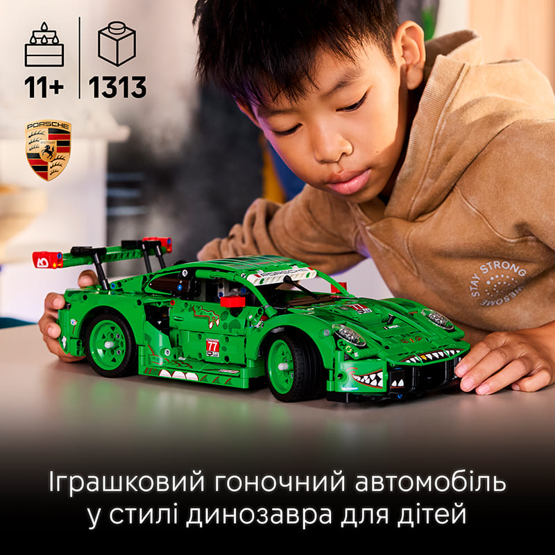 Конструктор LEGO Technic Автомобіль Porsche 911 GT3 R REXY AO Racing 1313 деталі (42224) Тип транспорту гоночний автомобіль