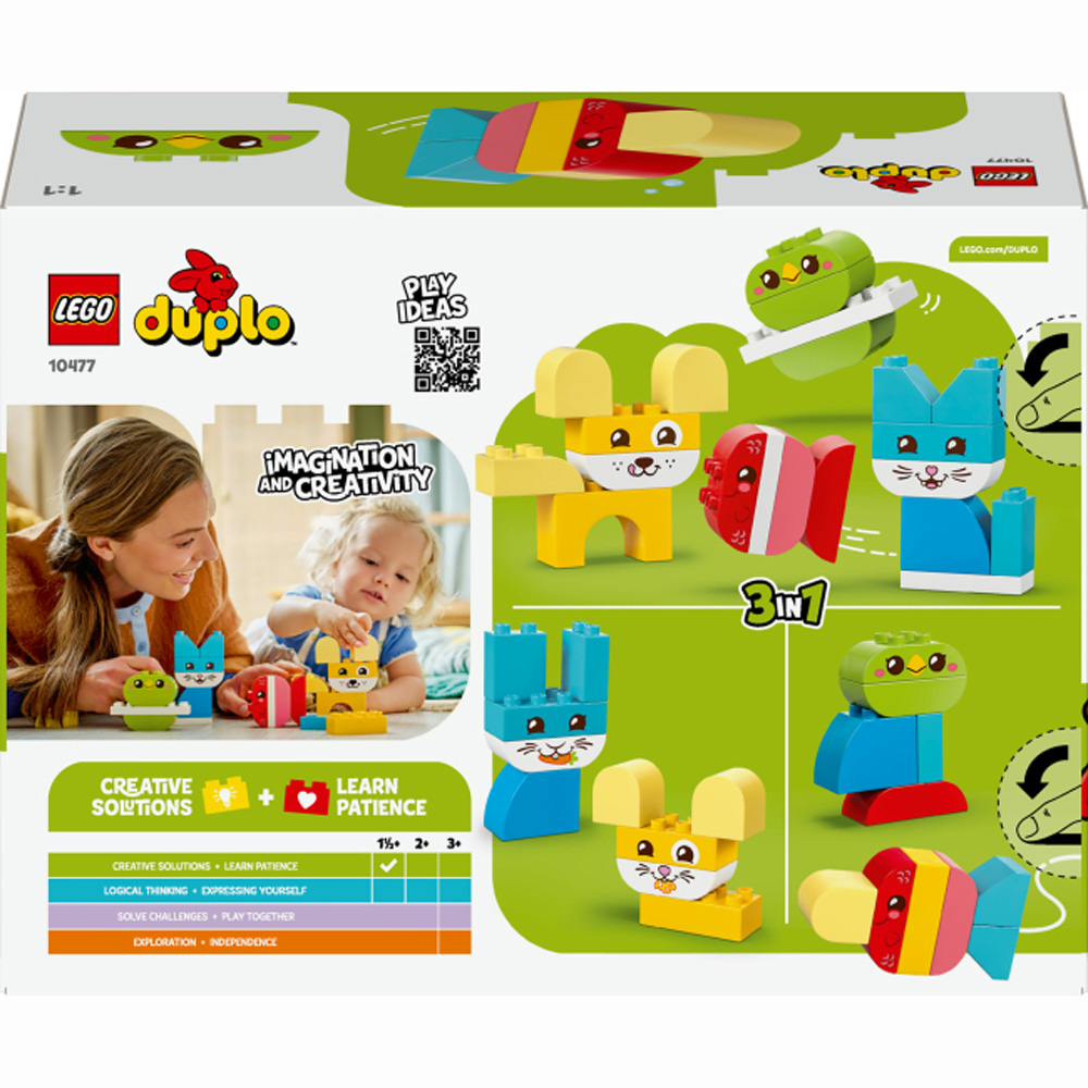 Конструктор LEGO DUPLO My First Чарівні домашні улюбленці 3 в 1 24 ел (10477-) Тематика тварини
