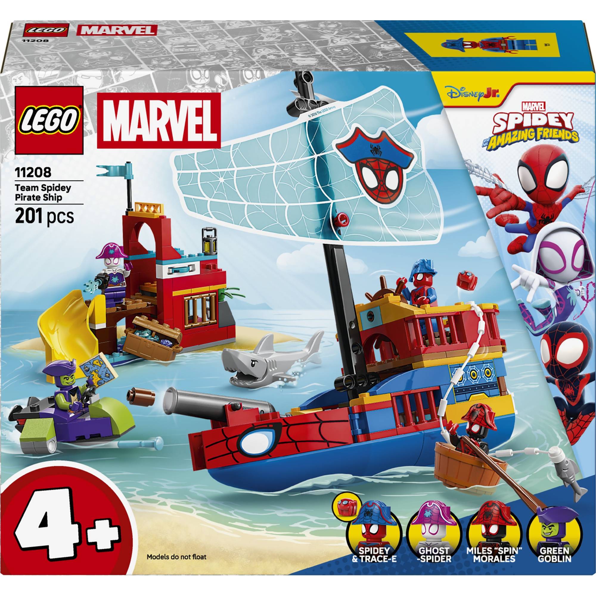 Конструктор LEGO Spidey Піратський Корабель Команди Павука 201 ел (11208-)