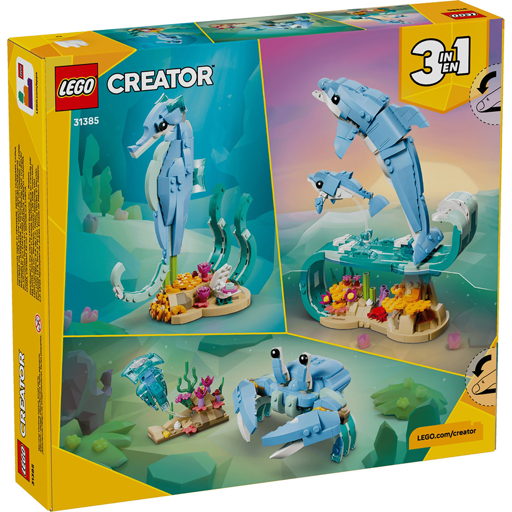 Внешний вид Конструктор LEGO Creator Морские животные: красивые дельфины (31385)