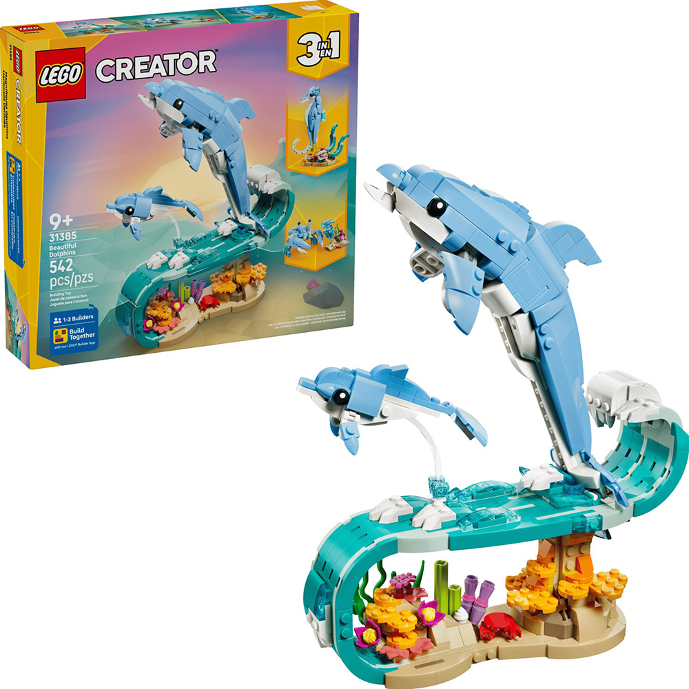 Конструктор LEGO Creator Морские животные: красивые дельфины (31385) Серия Lego Creator