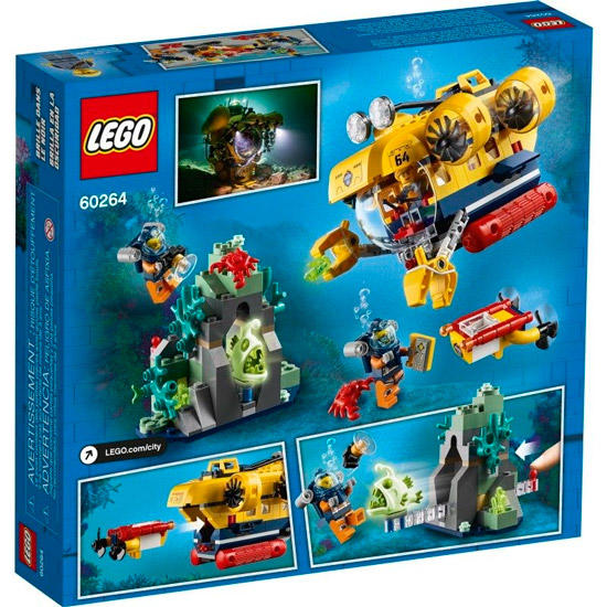 Конструктор LEGO City Океан: дослідницька підводний човен (60264) Тип класичний