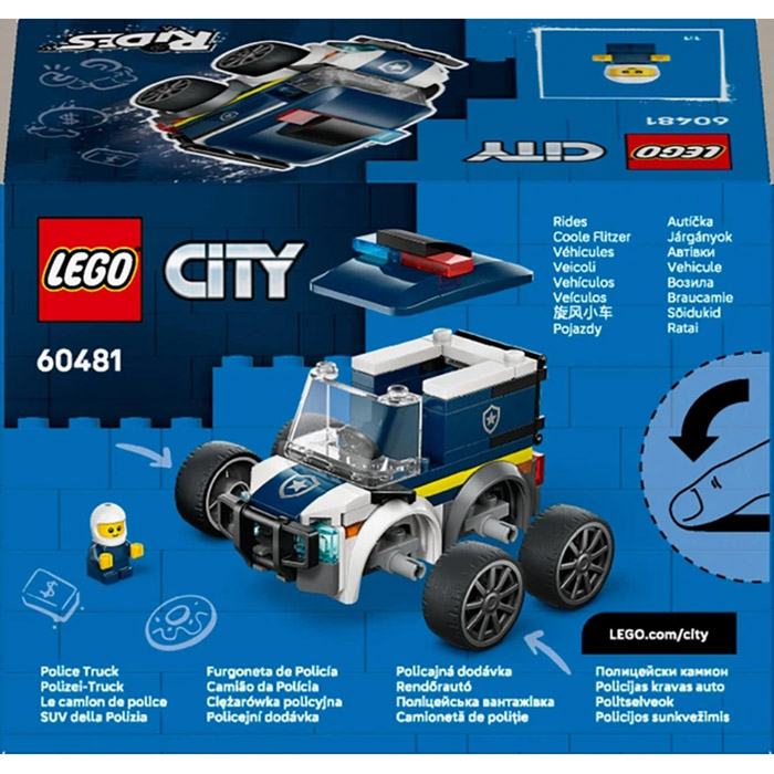 Зовнішній вигляд Конструктор LEGO City Автомобілі - Поліцейська вантажівка 71 деталь (60481)