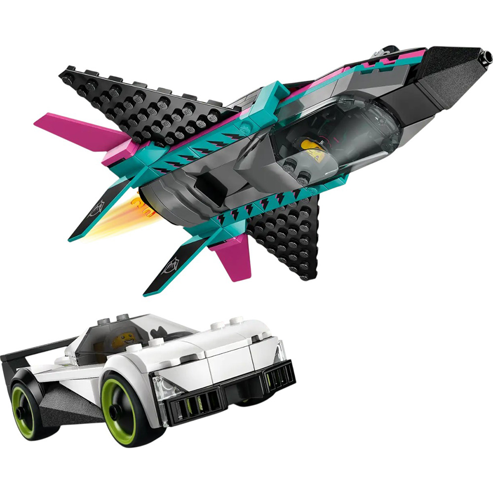 Конструктор LEGO City Реактивный самолет против автомобиля (60489) Тематика транспорт