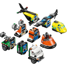 Конструктор LEGO City Ремікс літака, вантажівки та судна на повітряній подушці (60505)