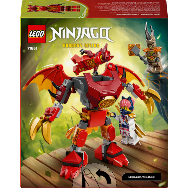 Конструктор LEGO Ninjago Бойовий набір робота Дракона Кая 85 елементів (71851)