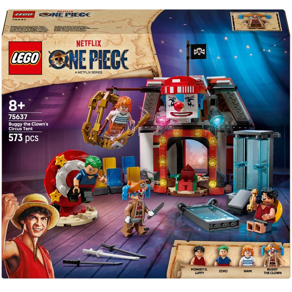 Конструктор LEGO ONE PIECE Цирковая палатка клоуна Багги 573 элементов (75637)