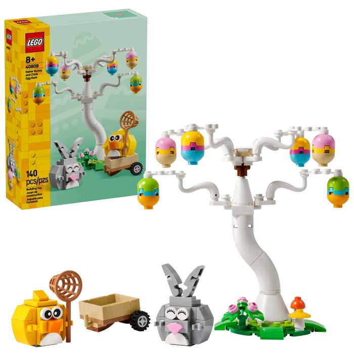 Конструктор LEGO Пасхальний кролик та полювання на курячі яйця 140 деталей (40808) Тематика тематичний
