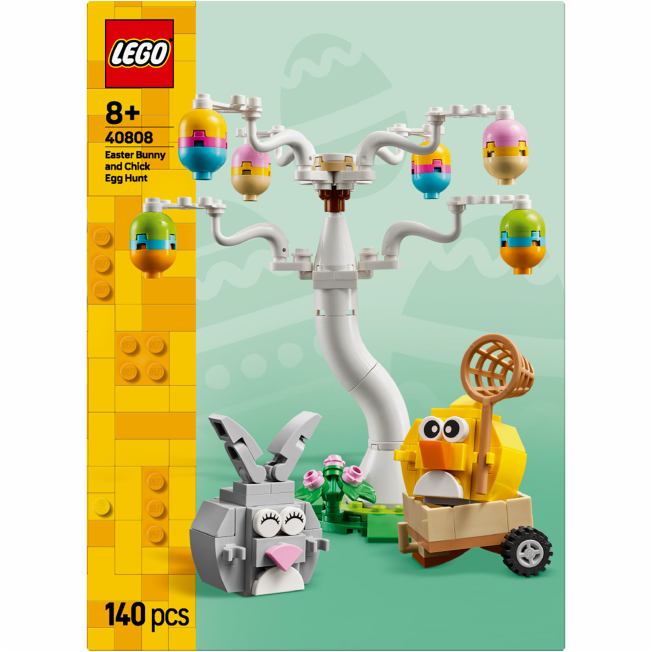 Конструктор LEGO Пасхальний кролик та полювання на курячі яйця 140 деталей (40808)