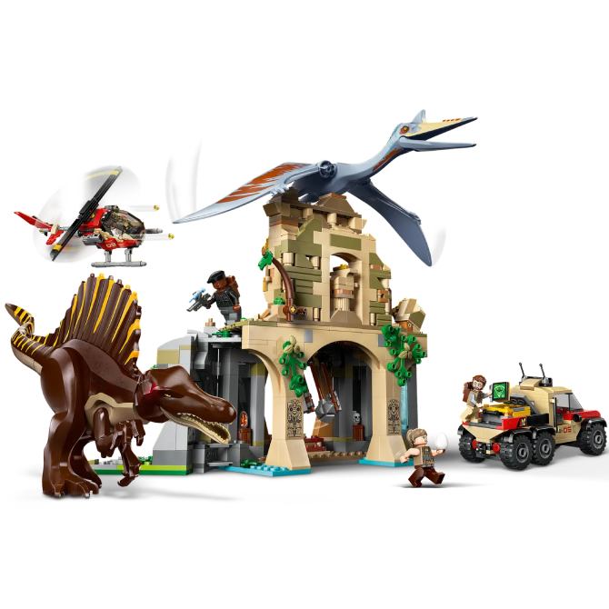 Конструктор LEGO Jurassic World Повітряна місія зі спинозавром та кетцалькоатлем 984 деталі (76976) Кріплення блок