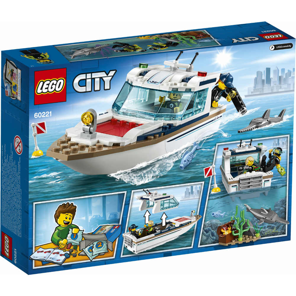 Конструктор LEGO City Яхта для дайвинга 148 деталей (60221) Крепление блок