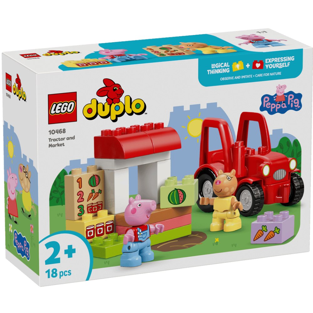 Конструктор LEGO DUPLO Peppa Pig Трактор та ринок 18 ел (10468)