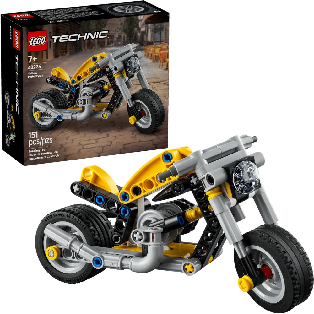 Конструктор LEGO Technic Жовтий мотоцикл 151 ел (42225) Тематика транспорт