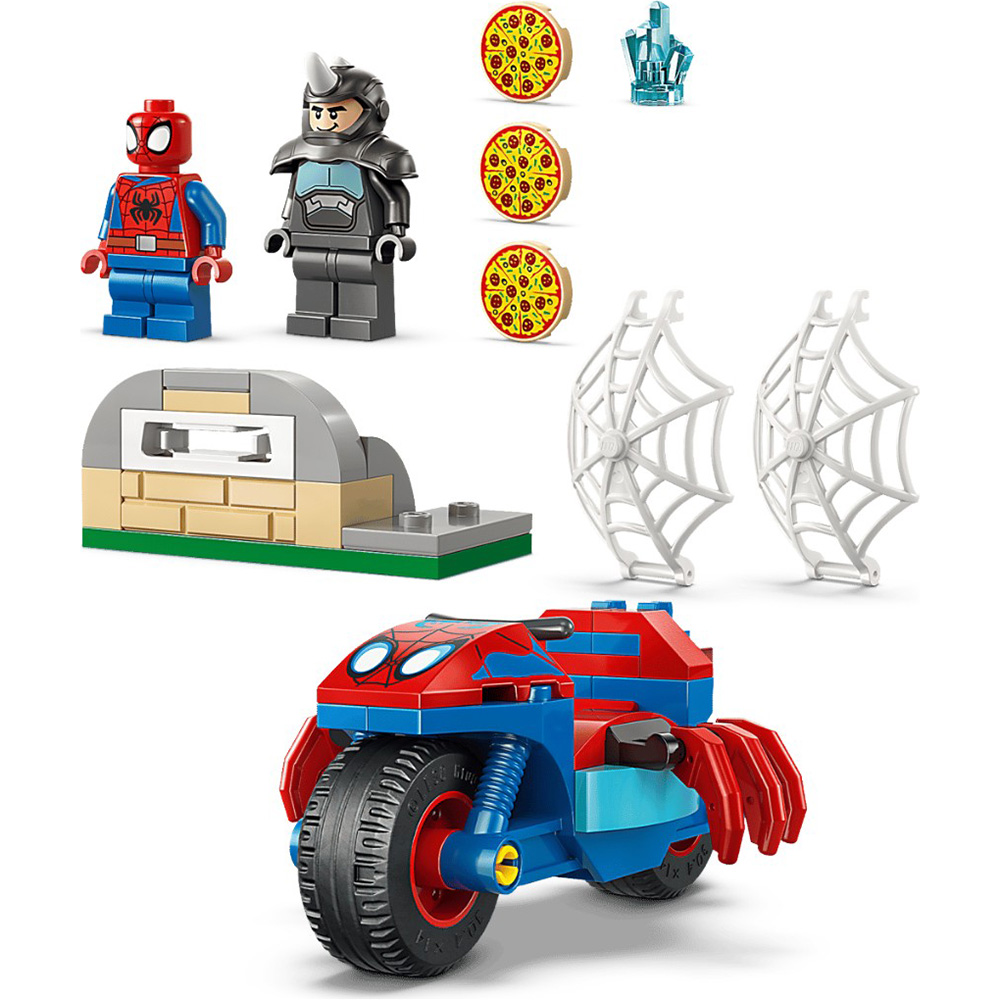 Конструктор LEGO Marvel Павук на мотоциклі проти Носорога (11206) Тематика герої фільмів і мультфільмів